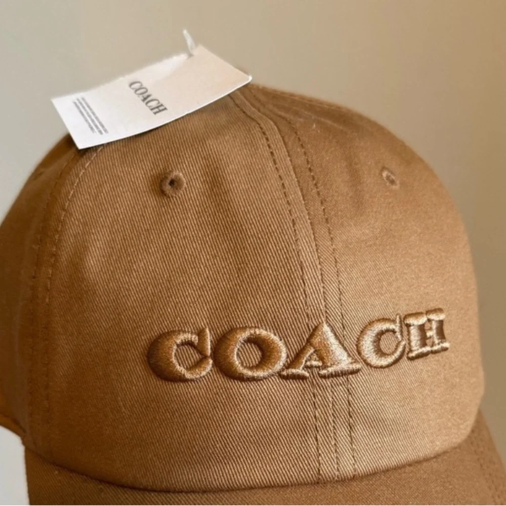COACH Logo Embroidered BASEBALL  Cap/Hat Color: Light Saddle NWT retail: $75 - Picture 4 of 9
